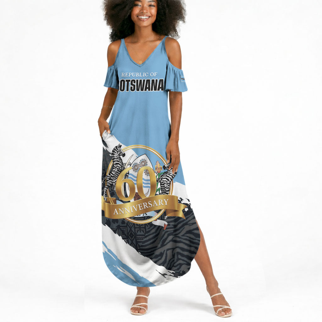 Personalized Botswana 2026 Summer Maxi Dress 60th Anniversary