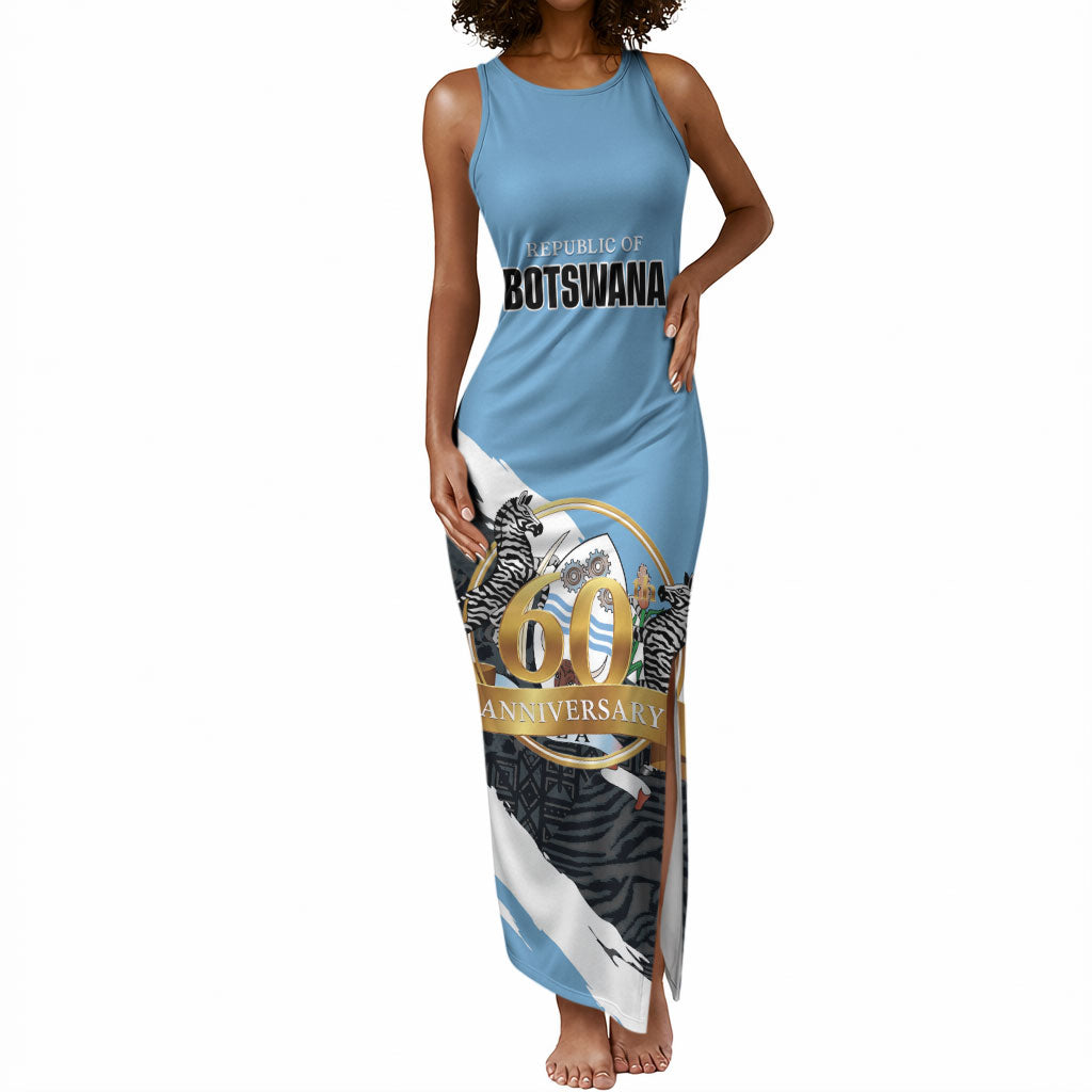 Personalized Botswana 2026 Tank Maxi Dress 60th Anniversary