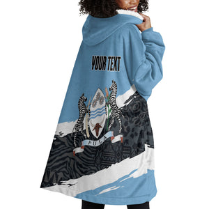 Personalized Botswana 2026 Wearable Blanket Hoodie 60th Anniversary
