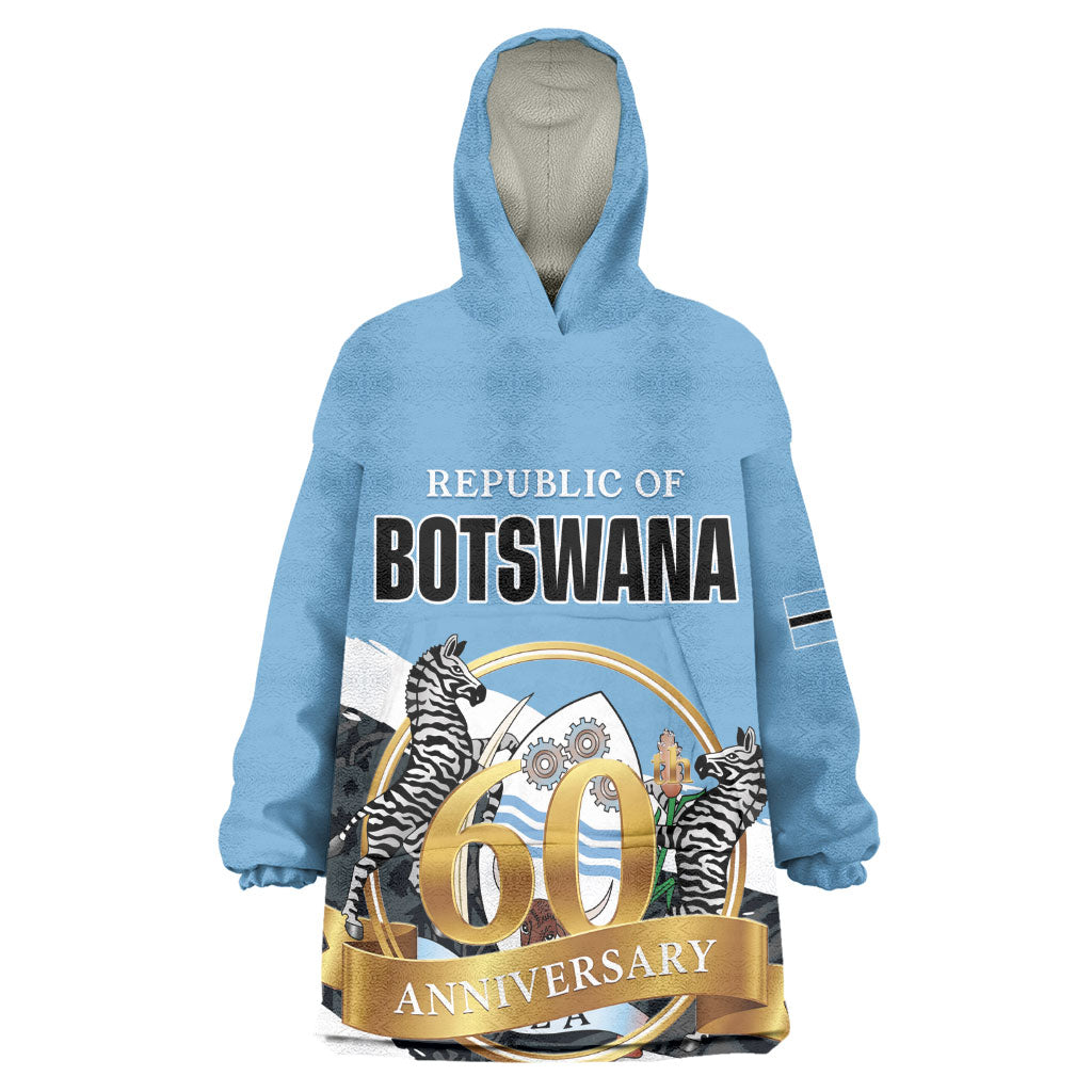 Personalized Botswana 2026 Wearable Blanket Hoodie 60th Anniversary