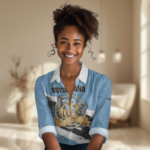 Personalized Botswana 2026 Women Casual Shirt 60th Anniversary