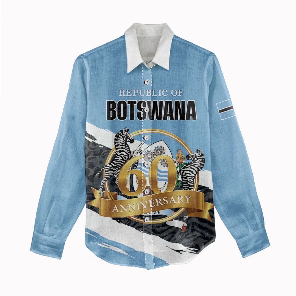Personalized Botswana 2026 Women Casual Shirt 60th Anniversary