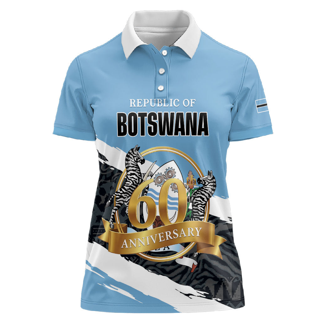 Personalized Botswana 2026 Women Polo Shirt 60th Anniversary