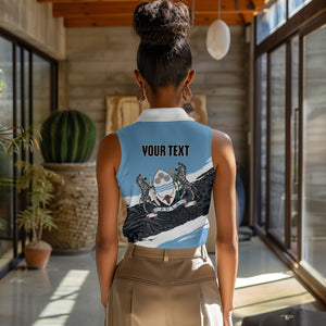 Personalized Botswana 2026 Women Sleeveless Polo Shirt 60th Anniversary