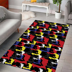 Haiti Map Camouflage Colorful Area Rug - African Pride