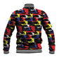 Haiti Map Camouflage Colorful Baseball Jacket - African Pride