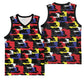 Haiti Map Camouflage Colorful Basketball Jersey - African Pride