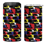 Haiti Map Camouflage Colorful 4 in 1 Can Cooler Tumbler - African Pride