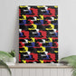 Haiti Map Camouflage Colorful Canvas Wall Art - African Pride