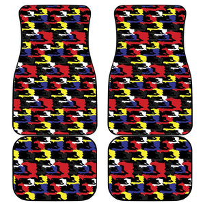 Haiti Map Camouflage Colorful Car Mats - African Pride