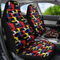 Haiti Map Camouflage Colorful Car Seat Cover - African Pride