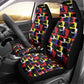 Haiti Map Camouflage Colorful Car Seat Cover - African Pride