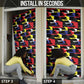 Haiti Map Camouflage Colorful Door Cover - African Pride