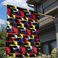 Haiti Map Camouflage Colorful Garden Flag - African Pride