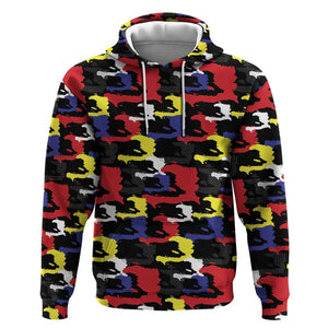 Haiti Map Camouflage Colorful Hoodie - African Pride