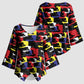 Haiti Map Camouflage Colorful Kimono Sleeve Blouse - African Pride