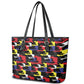 Haiti Map Camouflage Colorful Leather Tote Bag - African Pride