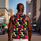 Haiti Map Camouflage Colorful Men Tank Top - African Pride