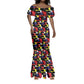 Haiti Map Camouflage Colorful Mermaid Dress - African Pride