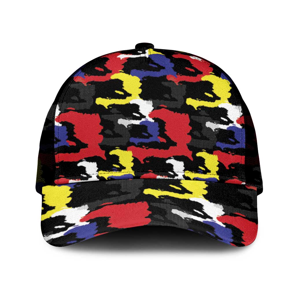Haiti Map Camouflage Colorful Mesh Trucker Cap - African Pride