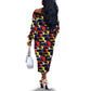 Haiti Map Camouflage Colorful Off The Shoulder Long Sleeve Dress - African Pride