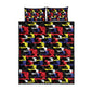 Haiti Map Camouflage Colorful Quilt Bed Set - African Pride