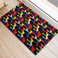 Haiti Map Camouflage Colorful Rubber Doormat - African Pride