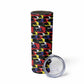 Haiti Map Camouflage Colorful Skinny Tumbler - African Pride