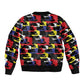 Haiti Map Camouflage Colorful Sleeve Zip Bomber Jacket - African Pride