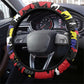 Haiti Map Camouflage Colorful Steering Wheel Cover - African Pride