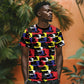Haiti Map Camouflage Colorful T shirt - African Pride