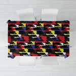 Haiti Map Camouflage Colorful Tablecloth - African Pride