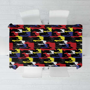 Haiti Map Camouflage Colorful Tablecloth - African Pride