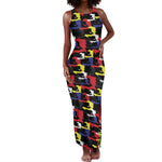 Haiti Map Camouflage Colorful Tank Maxi Dress - African Pride