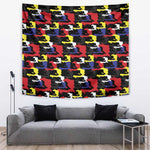 Haiti Map Camouflage Colorful Tapestry - African Pride