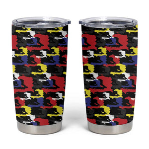 Haiti Map Camouflage Colorful Tumbler Cup - African Pride
