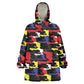 Haiti Map Camouflage Colorful Wearable Blanket Hoodie - African Pride