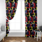 Haiti Map Camouflage Colorful Window Curtain - African Pride