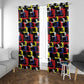 Haiti Map Camouflage Colorful Window Curtain - African Pride