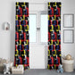 Haiti Map Camouflage Colorful Window Curtain - African Pride