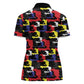 Haiti Map Camouflage Colorful Women Polo Shirt - African Pride