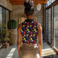 Haiti Map Camouflage Colorful Women Sleeveless Polo Shirt - African Pride
