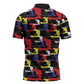 Haiti Map Camouflage Colorful Zipper Polo Shirt - African Pride