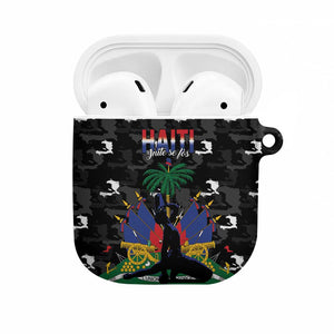 Haiti Map Camouflage AirPods Case Unique Style - African Pride
