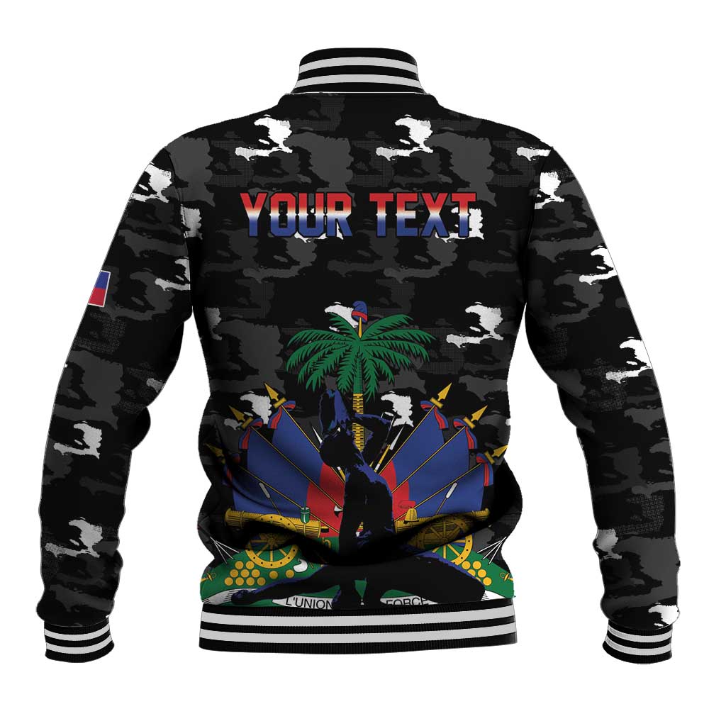 Personalized Haiti Map Camouflage Baseball Jacket Unique Style - African Pride