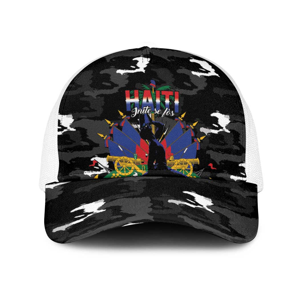 Haiti Map Camouflage Baseball Net Cap Unique Style - African Pride
