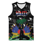 Personalized Haiti Map Camouflage Basketball Jersey Unique Style - African Pride
