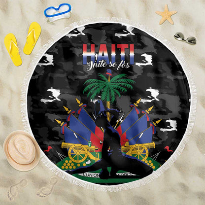Haiti Map Camouflage Beach Blanket Unique Style - African Pride