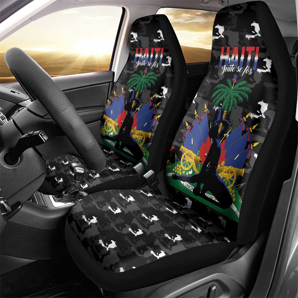 Haiti Map Camouflage Car Seat Cover Unique Style - African Pride