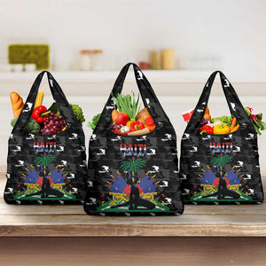 Haiti Map Camouflage Grocery Bag Unique Style - African Pride